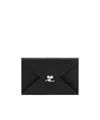 Courrèges Tejus Envelope-design Leather Card Holder In Black