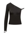 Courrèges Courreges Woman Top Black Size L Viscose, Elastane In Black