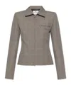 Courrèges Prince Of Wales-check Jacket In Gray