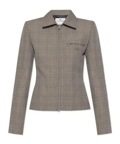 COURRÈGES COURRÈGES PRINCE OF WALES ZIP-UP JACKET