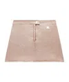 Courrèges Brown Re-edition Checked Mini Skirt In Nude
