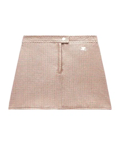 COURRÈGES COURRÈGES REDDITION CHECKED VINYL MINI SKIRT