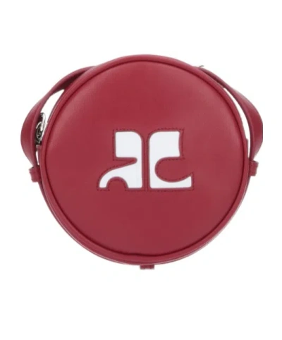 COURRÈGES COURRÈGES REEDITION CIRCLE LOGO DETAILED CROSSBODY BAG