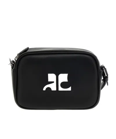 Courrèges Reedition Zipped Camera Bag In Black