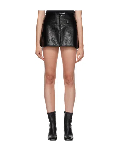 COURRÈGES COURRÈGES VINYL TRAPEZE MINI SKIRT