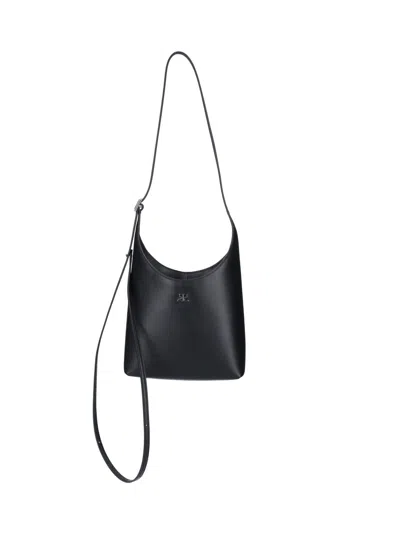 Courrèges Cow Leather Shoulder Bag In Black