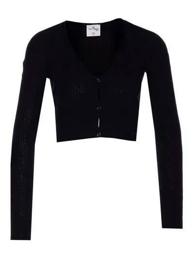 Courrèges Solar Cardigan In Black
