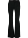 Courrèges Crepe Flared Trousers In Black