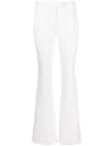 Courrèges Crepe-texture Bootcut Trousers In Neutrals