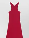Courrèges Flared Racerback Sleeveless Dress In Red