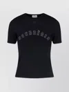 Courrèges Crew Neck Fitted Silhouette Short Sleeves In Black