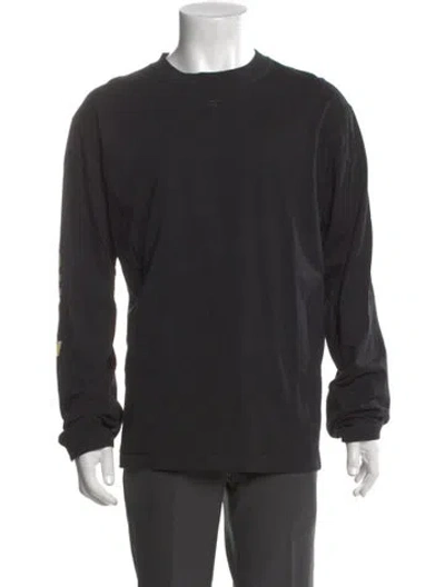 Pre-owned Courrèges Crew Neck Long Sleeve Henley In Gray