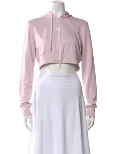 Pre-owned Courrèges Crew Neck Long Sleeve Hoodie In Pink