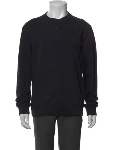 Pre-owned Courrèges Crew Neck Long Sleeve Sweatshirt In Black