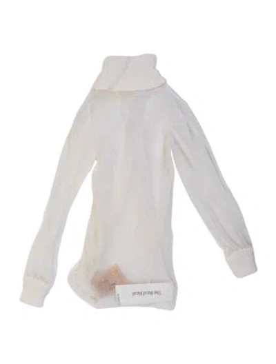 Pre-owned Courrèges Crew Neck Long Sleeve Top In Neutrals