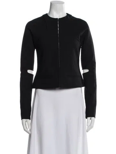 Pre-owned Courrèges Crew Neck Long Sleeve Top W/ Tags In Black