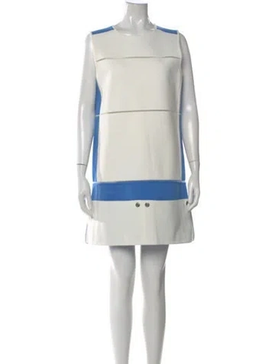 Pre-owned Courrèges Crew Neck Mini Dress In Multi