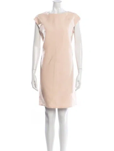 Pre-owned Courrèges Crew Neck Mini Dress In Orange