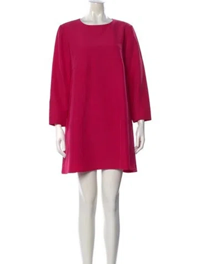 Pre-owned Courrèges Crew Neck Mini Dress In Pink