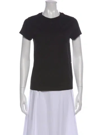 Pre-owned Courrèges Crew Neck Short Sleeve T-shirt In Black