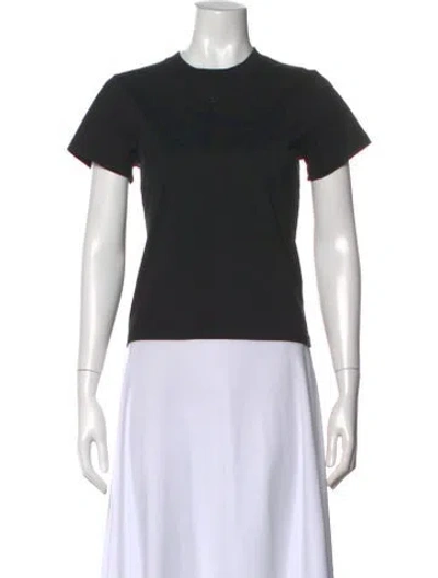 Pre-owned Courrèges Crew Neck Short Sleeve T-shirt In Black