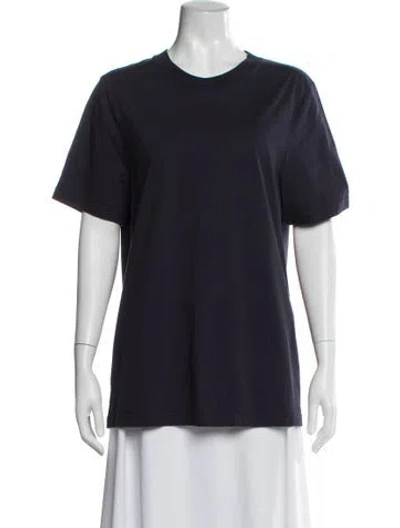 Pre-owned Courrèges Crew Neck Short Sleeve T-shirt In Blue
