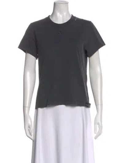 Pre-owned Courrèges Crew Neck Short Sleeve T-shirt In Gray