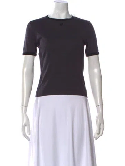Pre-owned Courrèges Crew Neck Short Sleeve T-shirt In Gray