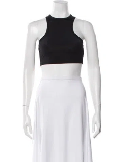 Pre-owned Courrèges Crew Neck Sleeveless Sports Bra W/ Tags In Black