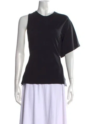 Pre-owned Courrèges Crew Neck Sleeveless Top In Black