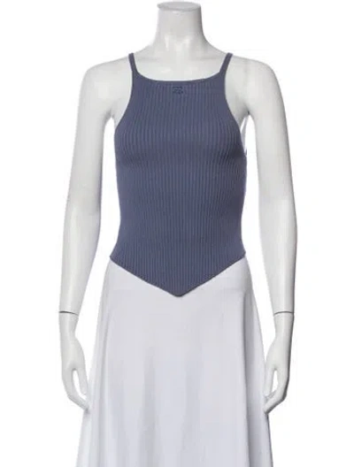 Pre-owned Courrèges Crew Neck Sleeveless Top In Blue