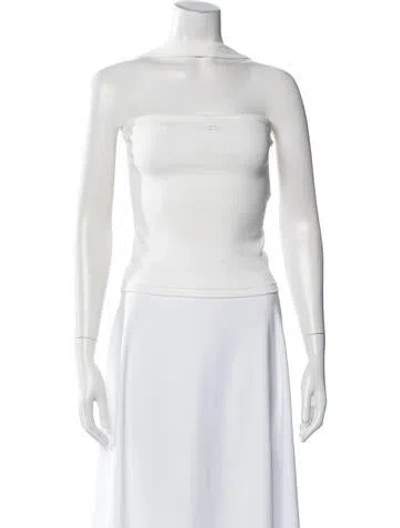 Pre-owned Courrèges Crew Neck Sleeveless Top In White