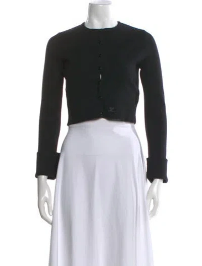 Pre-owned Courrèges Crew Neck Sweater In Black