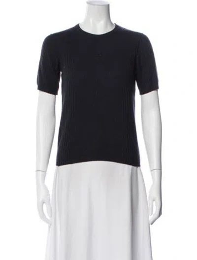 Pre-owned Courrèges Crew Neck Sweater In Blue