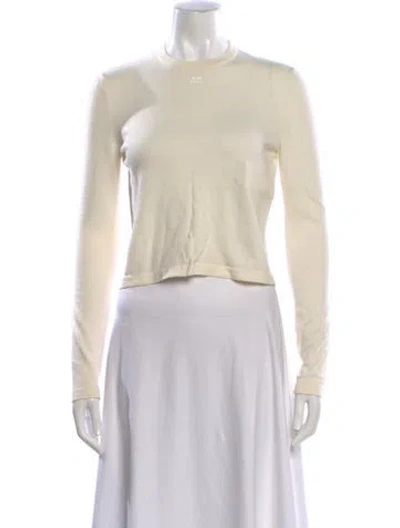 Pre-owned Courrèges Crew Neck Sweater In Neutral