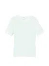 Courrèges Fitted Short-sleeve Top With Contrasting Trim In Burgundy