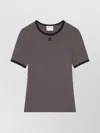 Courrèges Courregès Heritage Contrast T-shirt In Gray