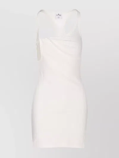 Courrèges Crewneck Mini Sleeveless Fitted Ribbed Dress