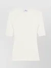 Courrèges Crewneck Ribbed Knitwear Short Sleeves