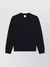 Courrèges Crewneck Sweater With Ribbed Cuffs And Hem
