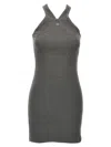 Courrèges Courreges 'criss Cross 90's Mini' Dress In Gray
