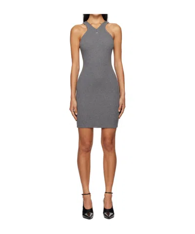 Courrèges Criss-cross 90's Mini Dress In Gray