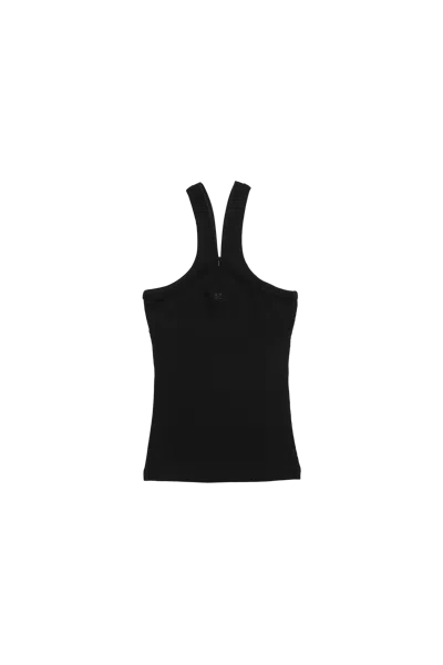 Courrèges Courreges Criss Cross 90's Rib Tank Top Black
