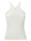 Courrèges Ribbed Tank Top With Zipper On The Neckline