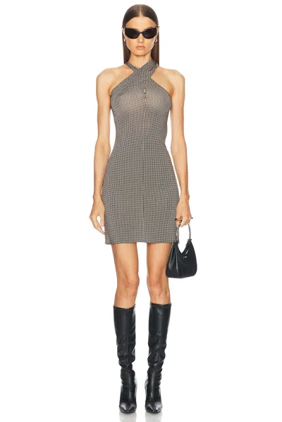 COURRÈGES CRISS CROSS CHECK JERSEY DRESS