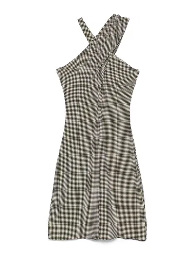COURRÈGES CRISS-CROSS JERSEY MINI DRESS
