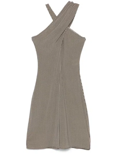 COURRÈGES CRISS-CROSS JERSEY MINI DRESS