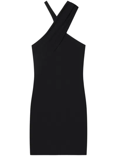 Courrèges Criss Cross Mini Dress In Black