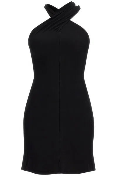 Courrèges Criss Cross Mini Dress In Black