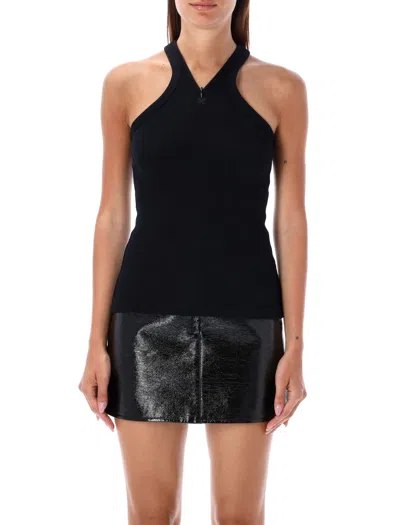 COURRÈGES CRISS CROSS RIB TANK TOP